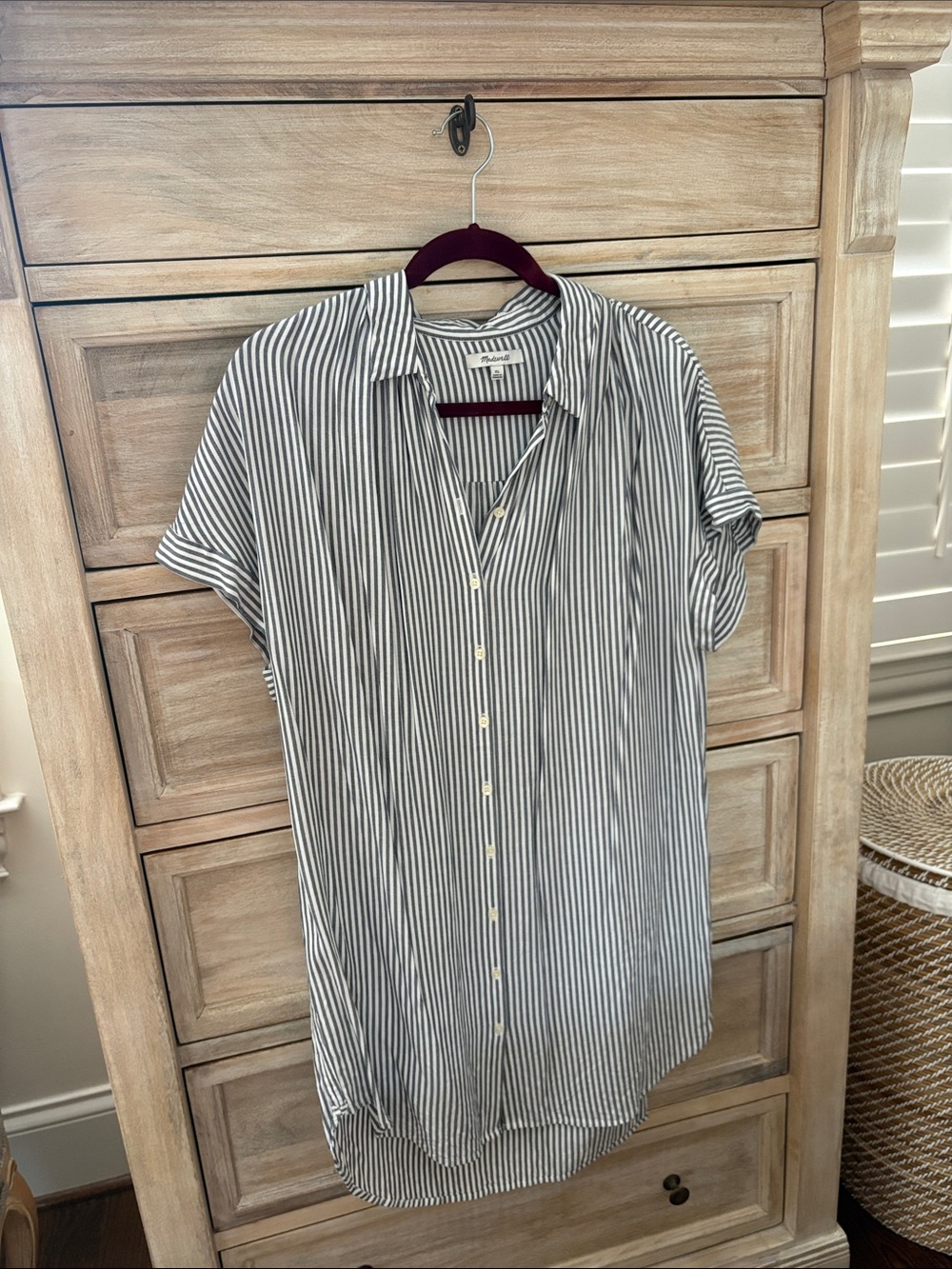 Madewell Striped Shirt Dress XL